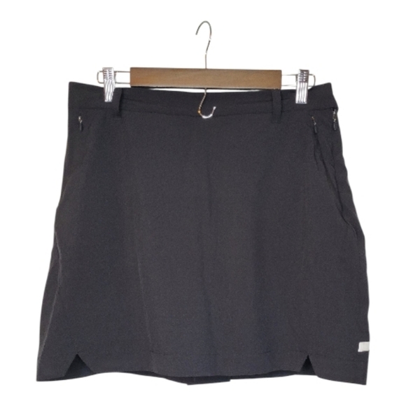 Kyodan Pants - Kyodanbgolf Black Skort with Zipper Pockets Suze Medium